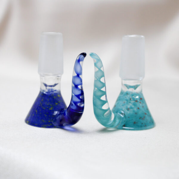 Twisted Large 14mm bowl pieces - Cobalt Blue and Turquoise